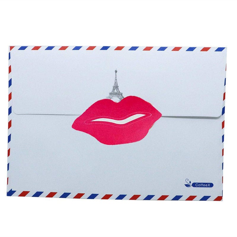 Remarkable Lips Stickers Removable Labels Perforated Self Adhesive Kisses Labels for DIY Decorating Crafting, Total 1000 Pieces Per Roll Rose Red - Image 4